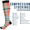 thumbnail image 4 of FREEAMG Buffalo Plaid Compression Socks Women Men Long Stocking (20-30mmHg) Travel Knee High Stockings for Athletic Sports,Running,Cycling,Nursing, 4 of 7