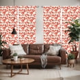 thumbnail image 2 of Ambesonne Poppy Flower Window Curtains, Buds and Blossoms Art, Each 28" W x 84" L, Dark Coral Reseda Green, 2 of 5