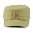 thumbnail image 2 of NYFASHION101 Fashionable Solid Color Unisex Fitted Army Military Cadet Cap, Khaki, S, 2 of 4