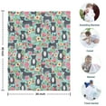 thumbnail image 4 of Cute Pitbull Terriers Dog and Flowers Blanket,Comfortable Soft Flannel Throw Blanket,All Season,Warm Lightweight Blankets for Sofa Bed Couch Living Room Chair,30"x40", 4 of 4