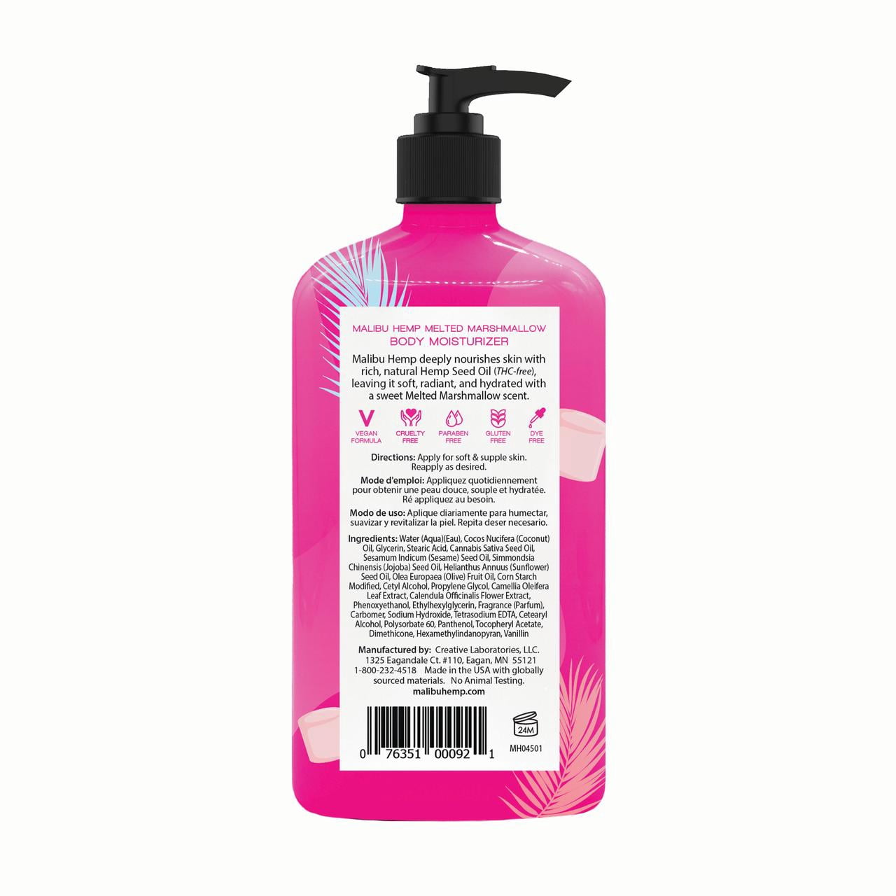 Malibu Hemp Melted Marshmallow Hemp Moisturizer, 18oz