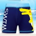 thumbnail image 6 of Quealent Boys Swim Trunks - Boy Bathing Suit Quick Dry Beach Swimsuit Toddler Stretch Shorts and Swimming Cap (Navy, 9-10 Years), 6 of 6