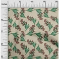 thumbnail image 2 of oneOone Rayon Light Brown Fabric Floral Dress Material Fabric Print Fabric By The Yard 56 Inch Wide, 2 of 5