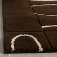 thumbnail image 6 of SAFAVIEH Soho Chason Geometric Wool Area Rug, Brown/Ivory, 6' x 6' Round, 6 of 8