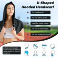 thumbnail image 6 of 2 Packs Absorbent Cooling Hoodie Towel Wraps, Quick-Drying Cooling Towels for Neck Instant Soft Scarf Face Sun Protection Men Camping Sports Gym Hot Weather Outdoor B, 6 of 7