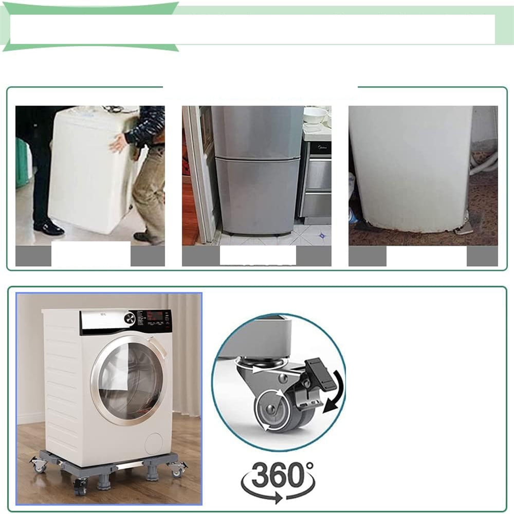 Mini Fridge Stand with Wheels Washer Dryer Pedestals Adjustable Base for Laundry Appliances Gray TY091 Waterproof Kitchen