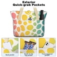 thumbnail image 2 of Tote Bag for Women - Colorful Spots Pattern Shoulder Bag - Large Utility Work Duffle Bag with Zipper Handbag for Travel, Work, Sprots, 2 of 5