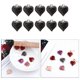 thumbnail image 5 of 10 piezas de dijes de corazón esmaltados con purpurina para hacer pendientes y accesorios de joyería. Negro, 5 of 9