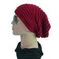 thumbnail image 6 of AWZXDE Women's Solid Color Knit, Winter Slouchy Cap for Casual Warmth Red,One Size, 6 of 7
