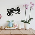 thumbnail image 6 of Family Wood Cut Sign Laser Cut Decor Art Letter Wooden Door Sign Wall Hanging Decoration Unfinished DIY Color Painting Crafts House Door Display Gift Black 11.9x8.6 Inch, 6 of 9