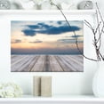 thumbnail image 1 of Wooden Board at Sunset Seashore - Modern Canvas Art Print, 1 of 1