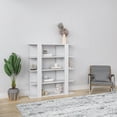 thumbnail image 2 of Ada Home Decor 4 Shelf Bookcase Multiple Tier Open Shelf Modern Book Shelves, White, 2 of 7