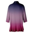 thumbnail image 5 of ZKIRBJV Cardigans for Women 3/4 Sleeve Dusters for Women Lightweight Open Front Shrug Cardigan Floral Print Dressy Casual Boho Kimono Cardigan Purple 2XL, 5 of 6