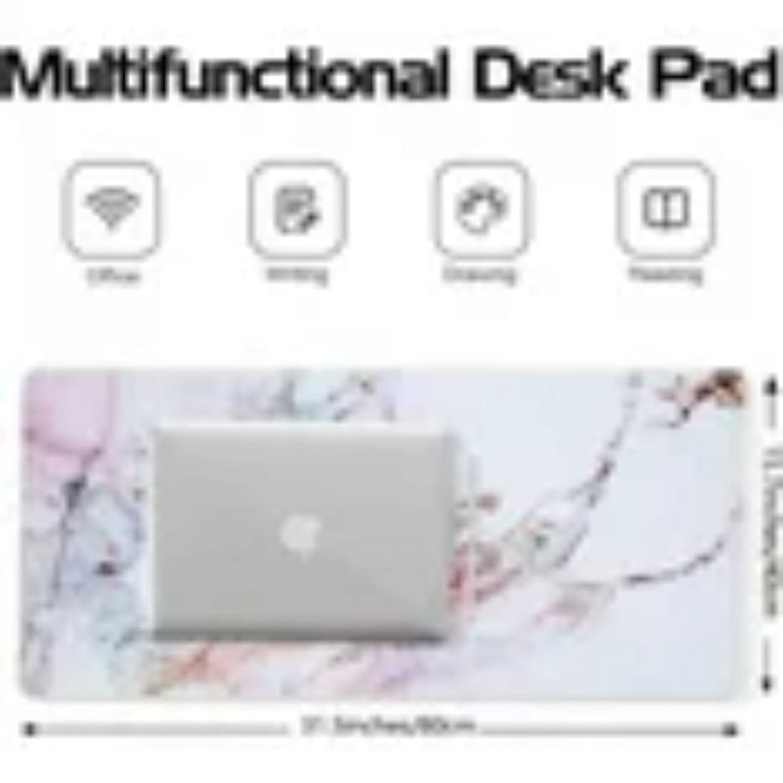 Desk Mat, Gaming Mouse Pad Large, XL Mousepad, Keyboard Mat with Non Slip Base, Extended Laptop Desk Pad Matt, Computer Mat for Office Vanity Desktop Table Writing, Pink Marble