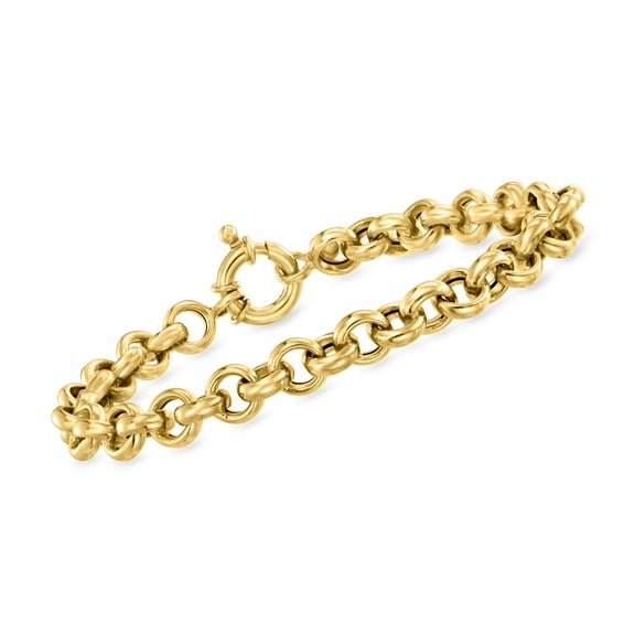 Ross-Simons Italian 14kt Yellow Gold Rolo-Chain Bracelet, Women's, Adult
