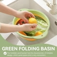 thumbnail image 2 of Collapsible Dish Basin, Compact Collapsible Wash Basin Lightweight Silicone Basin for Small Scale Washing Foldable Sink Tub for Outdoor Camping(Green), 2 of 8