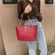 thumbnail image 2 of Bolso de mano de piel sintética a la moda para mujer, bolso grande con asa superior, bolso de hombro (rojo) Tmvgtek Oficina Multiescena Multifunción, 2 of 7