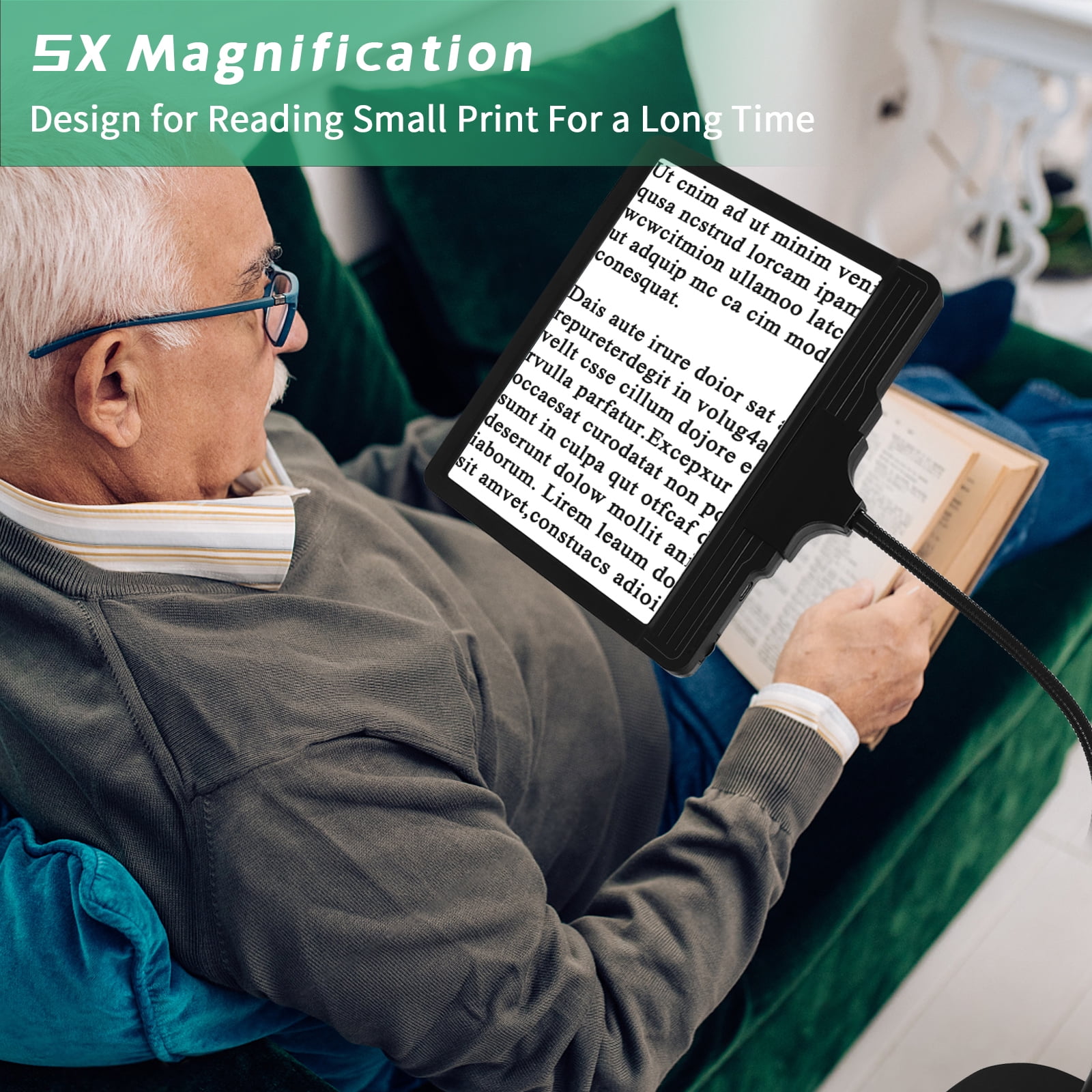 Handheld Folding Magnifier With 6 Led Lights And Stand, 6x 25x Magnifying  Glass With UV Light, Suitable For Close Work, Reading, Requires 3 Pieces Of  7th Battery (not Included) Or Plug-in Use