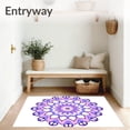 thumbnail image 3 of ODIKA 3x5 Machine Washable Non-Slip Area Rug, Dreamscape Petal Medallion with Interlocking Motif High Traffic Rug with Pad, Purple, 566769, 3 of 8
