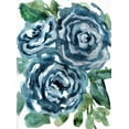 thumbnail image 2 of Chapman, Marcy 19x24 White Modern Wood Framed Museum Art Print Titled - Gentle Roses Blue, 2 of 4