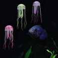 thumbnail image 3 of Medusas de simulación de pecera, 4 piezas de medusas de simulación de pecera de silicona, medusas de silicona de grado profesional, 3 of 8
