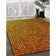thumbnail image 2 of Ahgly Company Indoor Square Patterned Neon Orange Area Rugs, 6' Square, 2 of 6