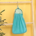 thumbnail image 4 of ENTASSER Hanging Kitchen Towel Cartoon Pure Cotton Thick Coral Fleece dish washing Clothgreen, 4 of 6