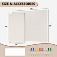 thumbnail image 3 of DOLLAR BOSS Felt Bulletin Board 48" x 36", Foldable Felt Notice Pin Board for Wall, 4' x 3' Decorative Photo Board DIY Vision Board with Self-Adhesive Tape for Office School Home with 20 Pushpins, 3 of 7