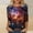 Gold, variant on Women 's 3/4 Sleeve T-Shirt, Nasa Universe Galaxy Solar System Print Crew Neck Graphic Shirts Stretchy Tee Tops Funny Astronaut Planet Theme Starry Space T Shirts for Women Casual Blouse, Purple