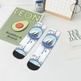 thumbnail image 7 of Fuzoiu Not All Who Wander Are Lost2 Print Adult Socks, Crew Moisture-wicking Socks, Unisex Cushion Crew Socks,Casual Sports Ankle Socks, 7 of 7