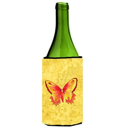 

Carolines Treasures 8857LITERK Butterfly On Yellow Wine bottle sleeve Hugger - 24 oz.