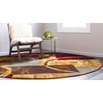 thumbnail image 5 of Unique Loom Barista Collection Moderne Cercles Rustique Chaleureux Tapis_cof010, 8' Rond, Multi/Beige, 5 of 5