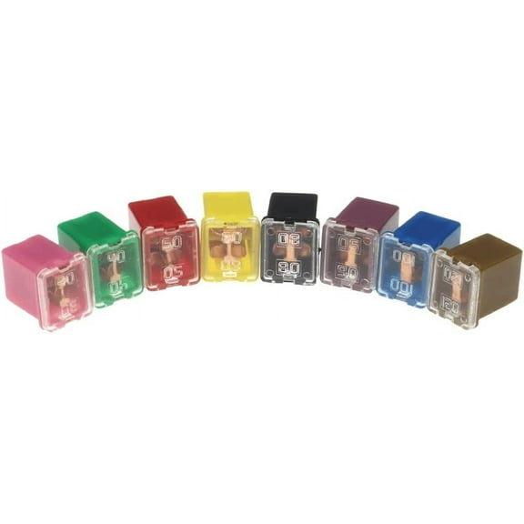 100pcs Mini Square Fuse 20A 30A 40A 50A 60A Set Automotive Car Fuse with Plastic Box Assortment Auto Fuse