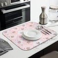 thumbnail image 3 of Pioneer Flower Floral Print Pattern Kitchen Dish Drying Mat 1 Pack, Ultra Absorbent Microfiber Drainer Mat, 16"x18", 3 of 6
