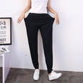 thumbnail image 3 of Pantalones deportivos ligeros para mujer, cómodos, con cordón ajustable, para entrenamiento, yoga y running, con bolsillo., 3 of 8