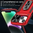 thumbnail image 4 of Allytech iPhone 15 Plus Case with Kickstand, Sliding Camera Lens Protector Rugged Hybrid Military Grade Shockproof Bumper Phone Case for Apple iPhone 15 Plus - Red, 4 of 10