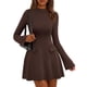 thumbnail image 1 of Vestido PRETTYGARDEN 2025 Otoño Mini Marrón de Manga de Campana Talla L, 1 of 8