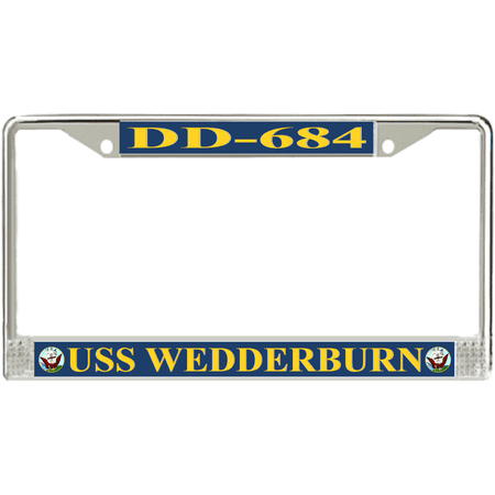USS Wedderburn DD-684 License Plate Frame