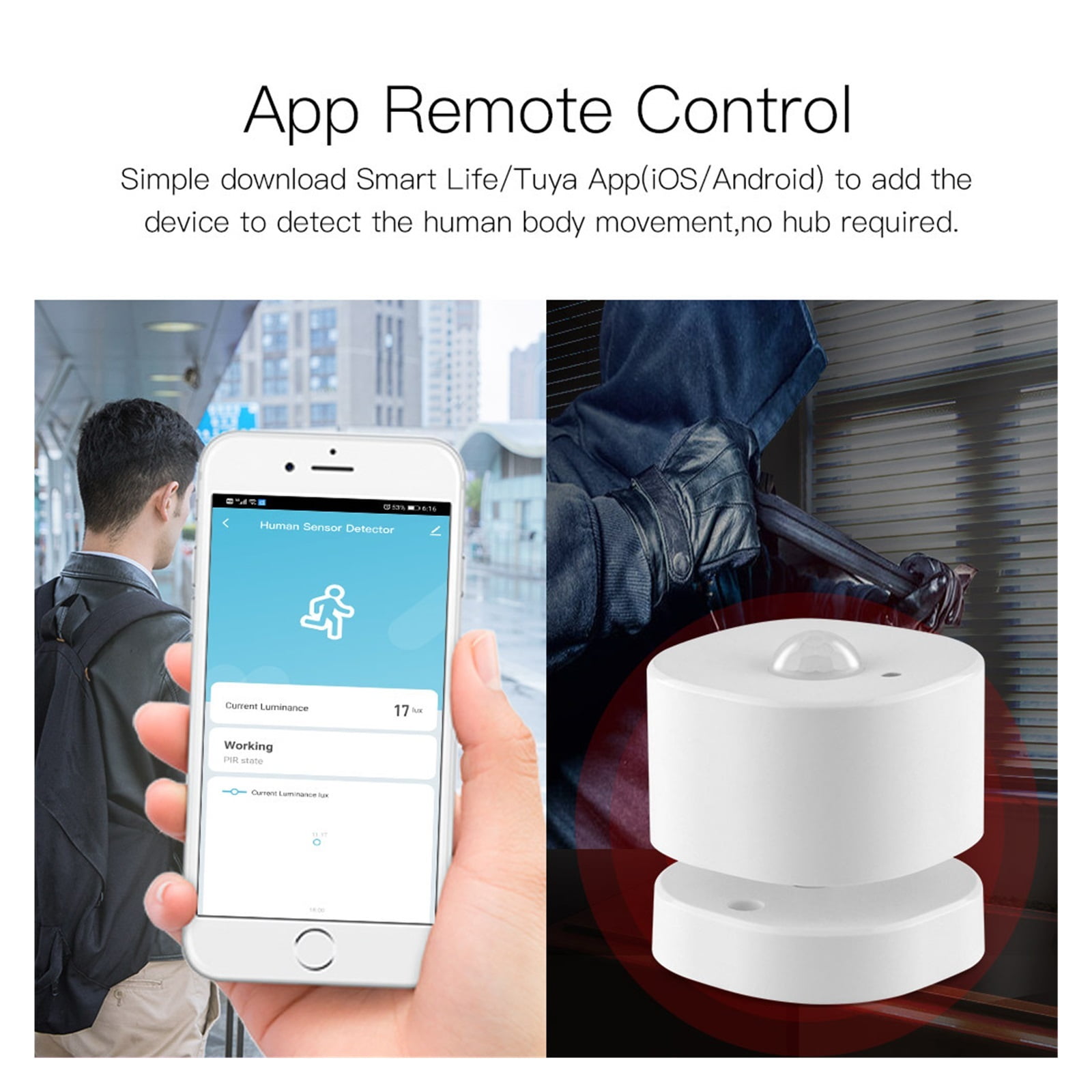 Motion Sensor Human Sensor Detector Tuya App Control Intelligent Linkage Smart Home Alarm System ,Trusted and Reliable