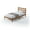 Brown, variant on Camaflexi Mid Century Modern Wood Platform Bed Frame with Headboard, Twin, White