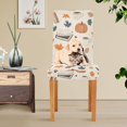thumbnail image 4 of Yayeee 2 Pack Dining Chair Covers Stretch Parson Chairs Slipcovers Seat Protector, Fall Books, 4 of 6