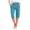 Blue, variant on Cotton Linen Capri Pants for Women Folded Hem Elastic Waist Drawstring Knee Length Casual Summer Shorts with Pockets,2XL,Gray