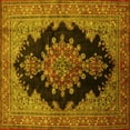 thumbnail image 1 of Ahgly Company Indoor Square Medallion Yellow Traditional Area Rugs, 5' Square, 1 of 4
