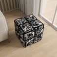 thumbnail image 2 of 15” Black Stylish Vintage Linen Fabric Cross Weave Square Modern Chair Modern Home Upholstered Seating, 2 of 7