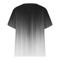 thumbnail image 5 of Brnmxoke Plus Size Tops for Women Summer Short Sleeve Sexy V Neck Gradient Print T-Shirts Tunic Casual Loose Soft Tee Shirt L-5XL Black,XXXXL, 5 of 5