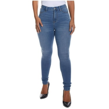 Dollhouse Womens Curvy-Fit Skinny Fit Jeans, Blue, Juniors, 0