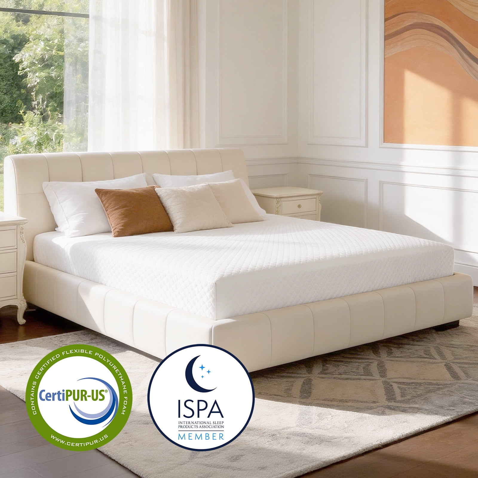 Sonovafurn 6 inch King Size Memory Foam Mattress in a Box, CertiPUR-US Certified, Fiberglass Free, Pressure Relief & Motion Isolation for All Sleeper