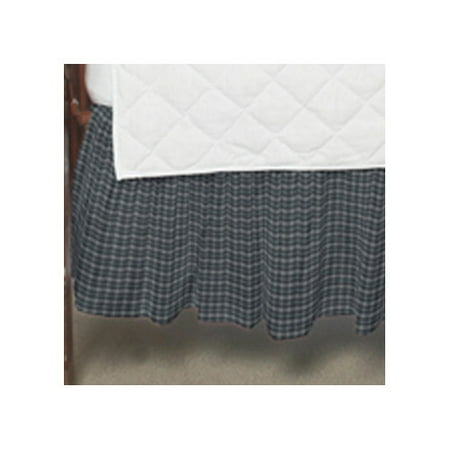 Patch Magic Blue and White Plaid Fabric Crib Dust Ruffle