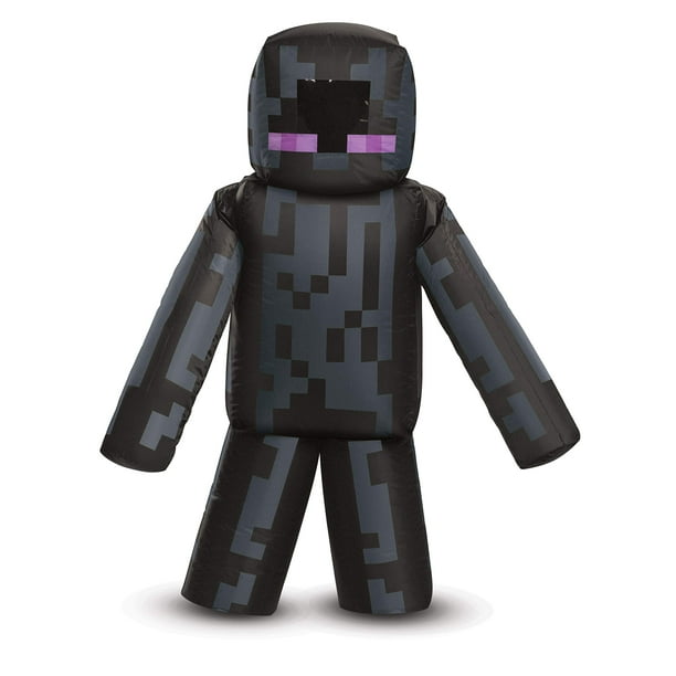Disguise Oficial -Disfraz Minecraft Niño Hinchable, Disfraz Enderman Niño, Disfraces Inflables Niño, Disfraz Halloween Niño Carnival en Talla Un Disguise NA