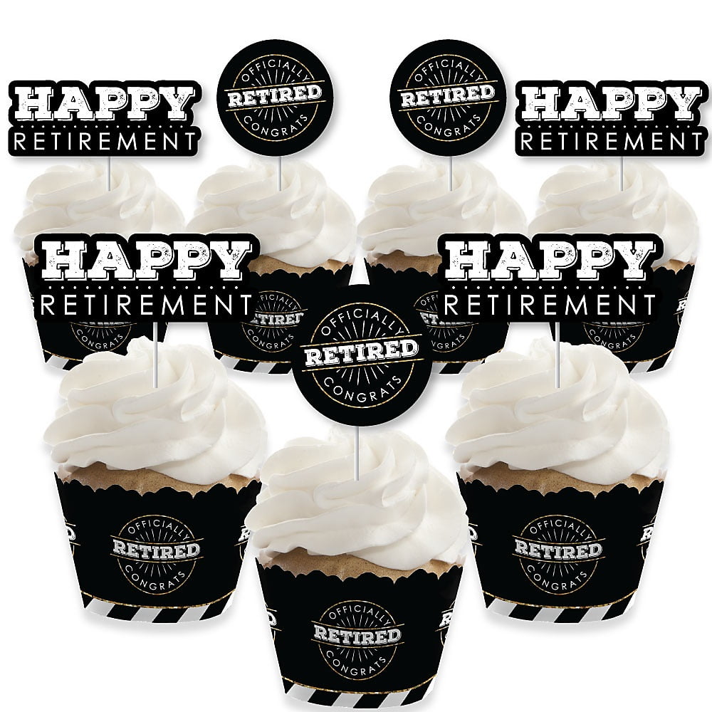 Happy Retirement Cupcake Decoration Retirement Party Cupcake